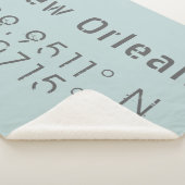 ニューオーリンズ緯度と経度 シェルパブランケット (3/4)