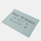 ニューオーリンズ緯度と経度 ドアマット (アングル)
