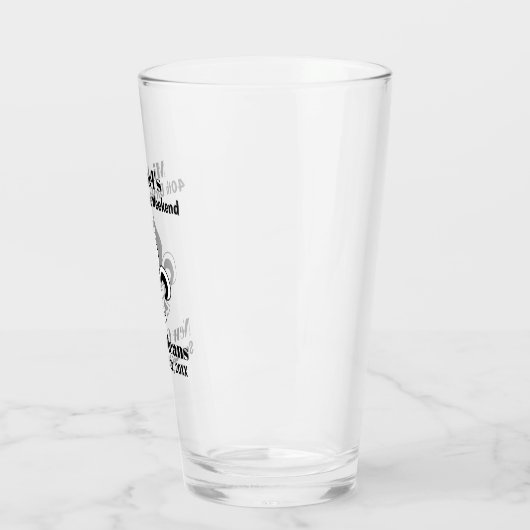 ニューオーリンズ誕生日パーティーウィークエンドトリップビアピント タンブラーグラス (左)