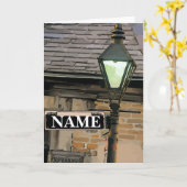 ニューオーリンズ通りの署名、名前の編集 カード (黄色い花)