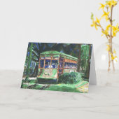 ニューオーリンズ通りカーノートカード カード (黄色い花)