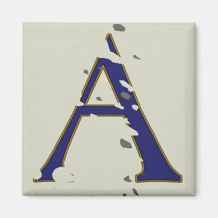 ニューオーリンズ通りブルーレタータイル「A」 マグネット