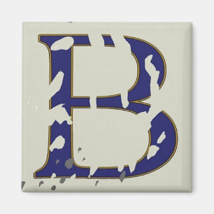 ニューオーリンズ通りブルーレタータイル"B" マグネット