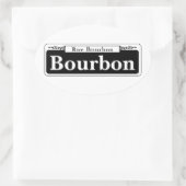 ニューオーリンズ通り標識 楕円形シール (バッグ)