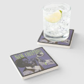 ニューオーリンズ音楽の石のコースター ストーンコースター (横)