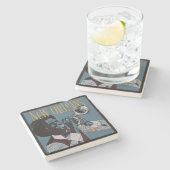 ニューオーリンズ音楽の石のコースター ストーンコースター (横)