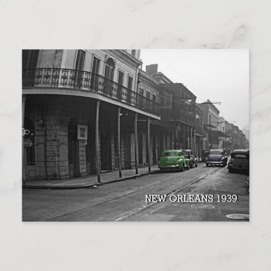 ニューオーリンズ1939カラスプラッシュ写真ヴィンテージ ポストカード (正面)