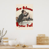 ニューオーリンズ，オイスターフェスティバル，ロサンゼルス ポスター (キッチン)