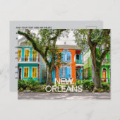 ニューオーリンズ カラフルな家 旅行 ポストカード (正面/裏面)
