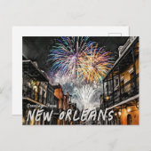 ニューオーリンズ・クォーターからのフランスの挨拶 ポストカード (正面/裏面)