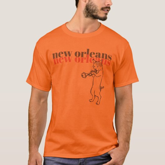 ニューオーリンズ クールキャット ジャズTシャツ Tシャツ (正面)