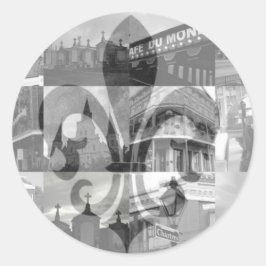 ニューオーリンズ・コラージュ[シール] ラウンドシール