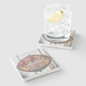 ニューオーリンズ、サリー叔母のプラリーヌ海岸 ストーンコースター (横)