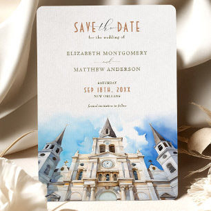 ニューオーリンズ・セントルイス大聖堂の日付を保存 招待状