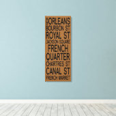 ニューオーリンズ |タイポグラフィ キャンバスプリント (インサイチュ (ウッドフロア))