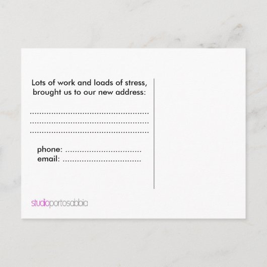 ニューオーリンズ・ニューアドレスのお知らせ 案内ポストカード (裏面)