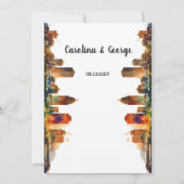 ニューオーリンズ ノーラ ルイジアナ - ウェディング ウォーターカラー 招待状 (裏面)