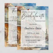 ニューオーリンズ　バチェロレッテウィークエンド　インティメアリー　マルディ 招待状 (正面/裏面)