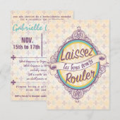 ニューオーリンズ  バチェロレッテパーティー ご招待 招待状 (正面/裏面)