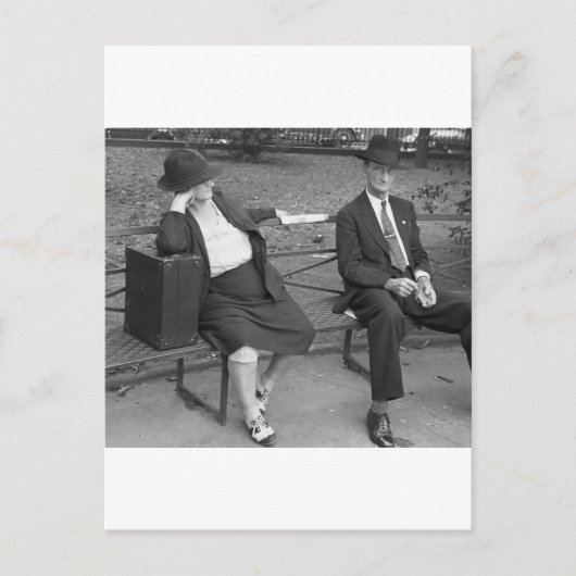 ニューオーリンズ・パーク・ベンチ、1930年代 ポストカード (正面)