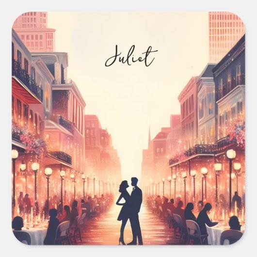 ニューオーリンズ ビーチ オーシャン サマー ブライズシャワー スクエアシール (正面)