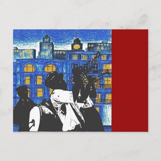 ニューオーリンズ・ブラスバンド ポストカード (正面)