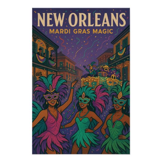 ニューオーリンズ - マルディグラの魔法 ポスター (正面)