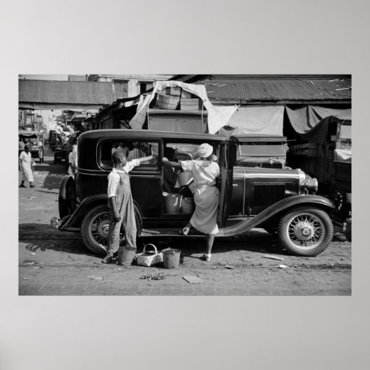 ニューオーリンズ・マーケット、1930年代 ポスター (正面)