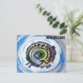 ニューオーリンズ・ミシシッピ川の橋の旅行写真 ポストカード (スタンド正面)