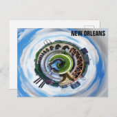 ニューオーリンズ・ミシシッピ川の橋の旅行写真 ポストカード (正面/裏面)