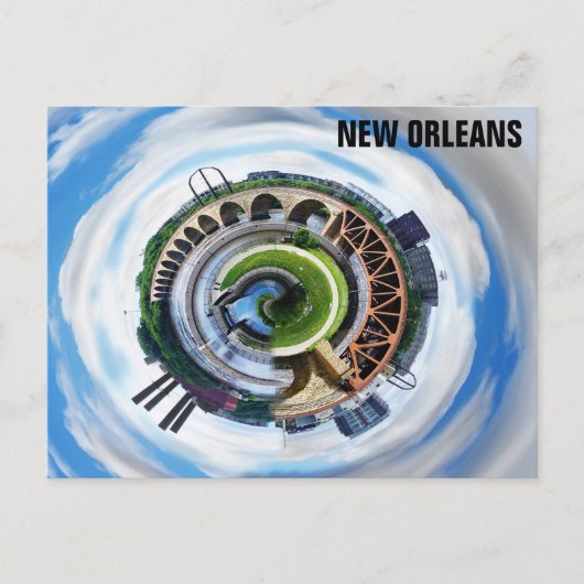 ニューオーリンズ・ミシシッピ川の橋の旅行写真 ポストカード (正面)