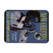 ニューオーリンズ・ミュージックの磁石 マグネット (横)