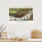 ニューオーリンズ、ラパノラママップ – 1885 ポスター (キッチン)