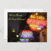 ニューオーリンズ・ルイジアナ住所の変更 案内ポストカード (正面/裏面)
