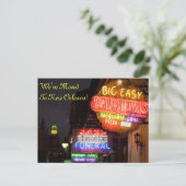 ニューオーリンズ・ルイジアナ住所の変更 案内ポストカード (スタンド正面)