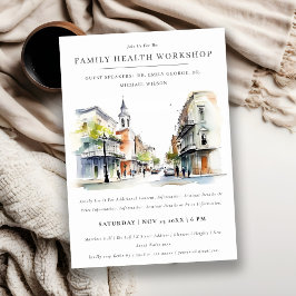 ニューオーリンズ・ルイジアナ水彩画 ワークショップ セミナー 招待状