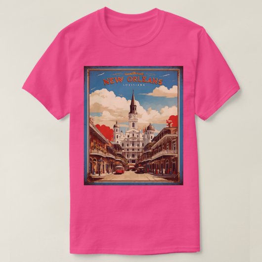 ニューオーリンズ・ルイジアナ米国アメリカ合衆国Tou Tシャツ (デザイン正面)