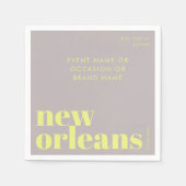 ニューオーリンズ ルイジアナ タイポグラフィーパーティー スタンダードカクテルナプキン (正面)