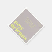 ニューオーリンズ ルイジアナ タイポグラフィーパーティー スタンダードカクテルナプキン (角)