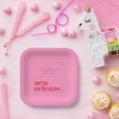 ニューオーリンズ ルイジアナ タイポグラフィーパーティー ペーパープレート (パーティー)