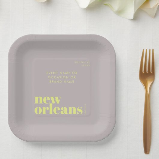 ニューオーリンズ　ルイジアナ　タイポグラフィーパーティー ペーパープレート