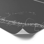 ニューオーリンズ、ルイジアナ(白い黒地) ポスター (角)