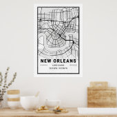 ニューオーリンズ・ルイジアナUSAシティズトラベルシティマップ ポスター (キッチン)