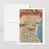 ニューオーリンズ ヴィンテージマップ ポストカード (正面/裏面)