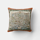 ニューオーリンズ(紋章の)フラ・ダ・リ抽象芸術マップ クッション (裏面)