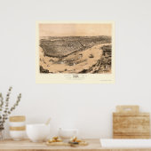 ニューオーリンズ， LAパノラママップ – 1851 ポスター (キッチン)