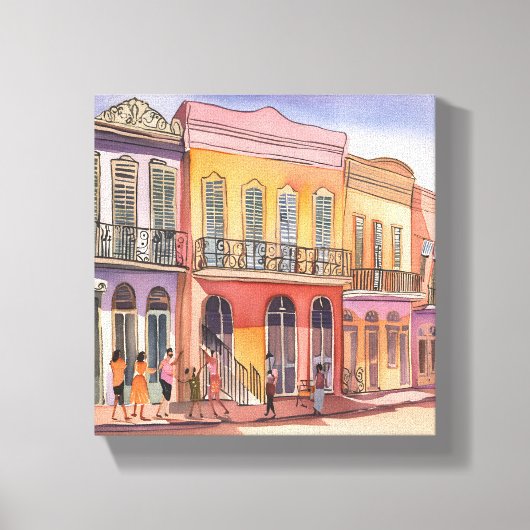 ニューオーリンズ | NOLAルイジアナ美しい水色 キャンバスプリント (正面)