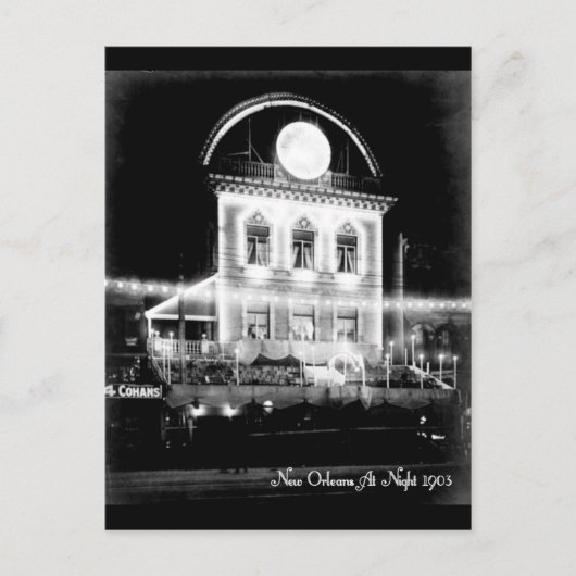 ニューオーリンズat Night, 1903ヴィンテージポストカード ポストカード (正面)