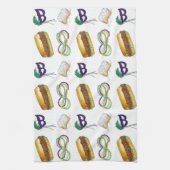 ニューオーリンズNOLAマルディグラビーズフードマスク キッチンタオル (縦)