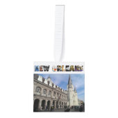 ニューオーリンズNOLA旅行写真クリスマス キューブオーナメント (正面)